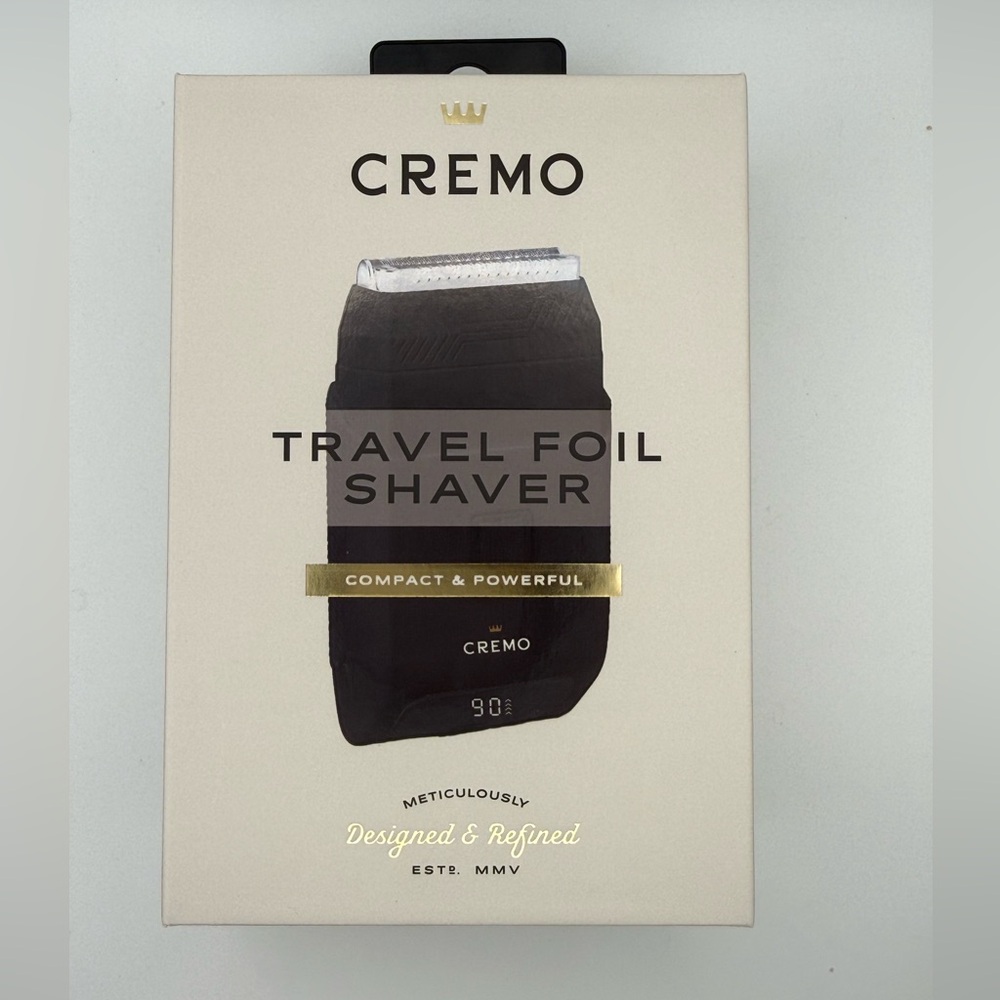 NEW SEALED Cremo Travel Foil Shaver – Compact Portable Electric Razor